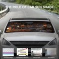 thumbnail image 6 of Windshield Sun Shade Palm Tree Beach Tropical Front Window Block UV Shades Visor Reflective Retractable for Car SUV Trucks, 6 of 8