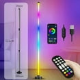 thumbnail image 3 of 47" Corner Floor Lamp Smart RGB LED Corner Lamp W/ App Remote Control Music Sync, 3 of 10