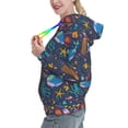 thumbnail image 2 of Lsque Marine Inhabitants Pattern Casual Women's Hoodie,Hooded Sweatshirt with Kangaroo Pocket,Pullover Hoodie with Eye-catching Drawstrings-X-Large, 2 of 7