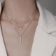 thumbnail image 5 of Collar largo con doble capa y cadena para clavícula, ideal para todas las ocasiones, 5 of 8