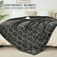 thumbnail image 3 of Exclusivo Mezcla Fleece Throw Blanket for Couch, Leaves Pattern Super Soft and Cozy Blankets, Plush Fuzzy Lightweight, Dark Grey, 50"x60", 3 of 6