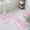 Pink, variant on Aqua Striped Bath Mat 3 Piece Bathroom Rug Set, Luxurious White Stripes Modern Abstract Art Non Slip Bath Rug Contour Mat and Toilet Lid Cover, Absorbent Shower Mats Soft Bath Rugs and Mats Sets