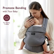 Momcozy Baby Carrier for Newborn to Toddler, Ergonomic, Comfortable and Lightweight, Suitable for Babies 7-44 lbs, Easy to Wear, Hands Free, Enhanced Lumbar Support
