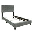 thumbnail image 4 of Castle Place Chic Corduroy Velvet Upholstered Twin Bed, Gray, 4 of 6