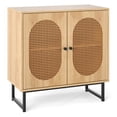 thumbnail image 1 of Costway Buffet Cabinet with 2 Doors Adjustable Shelf Metal Legs Accent Floor Cabinet Natural, 1 of 10