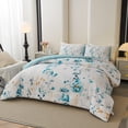 thumbnail image 5 of Koniroom 3 Pieces Floral Comforter Set King Size, Reversible Blue and White Flower Bedding with Peonies, Roses, Wildflowers, Leaves, and Branches Pattern for Women, 5 of 6