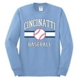 thumbnail image 2 of Wild Bobby City of Cincinnati Baseball Fantasy Fan Sports Men's Long Sleeve T-Shirt, Light Blue, XX-Large, 2 of 6