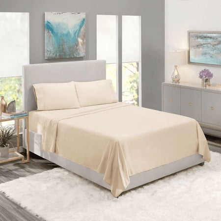 Luxury 4 Pcs Bed Sheet Deep Pocket 1900 Count 100% Egyptian Comfort Bed Set