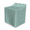 thumbnail image 1 of Teal Washer Cover, Traditional Japanese Chinese Seigaiha Pattern Abstract Scales Inspirations, Dust and Dirt Free Decorative Print, 29" x 28" x 40", Jade White, by Ambesonne, 1 of 3
