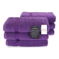 thumbnail image 4 of SALBAKOS Luxury Hotel & Spa Turkish Cotton 6-Piece Eco-Friendly Hand Towel Set 16 x 30 Inch, Purple, 4 of 7