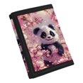 thumbnail image 2 of CHAQLIN Panda Cherry Blossom Lightweight Kids Trifold Wallet, Polyester Trifold Children's Money Wallets Thin Children's Wallet for Outdoor Outdoor Sports, 2 of 6