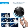 thumbnail image 5 of 12 Inch High Pressure Rain Shower Head Combo With Extension Arm- Wide Showerhead With 5 Handheld Water Spray - Adjustable Dual Showerhead With Anti-Clog Nozzles - Silver Chrome, 5 of 7