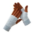 thumbnail image 1 of Guantes de invierno con pantalla táctil con estampado de flores para mantener el calor para mujeres y hombres, 1 of 5