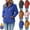 Blue, variant on TKLPEHG Women Sherpa Fleece Pullover Quarter Zip Lapel Long Sleeve Tops Solid Color Soft Winter Warm Tops Pullover with Pocket (Blue,L)