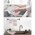 thumbnail image 5 of Teal Red Coastal Turtle Kitchen Dish Towels for Drying Dishes Set of 2, Ocean Coral Nautical Waffle Weave Microfiber Hand Tea Bathroom Towels Quick Dry & Absorbent Towel 12x12, 5 of 7