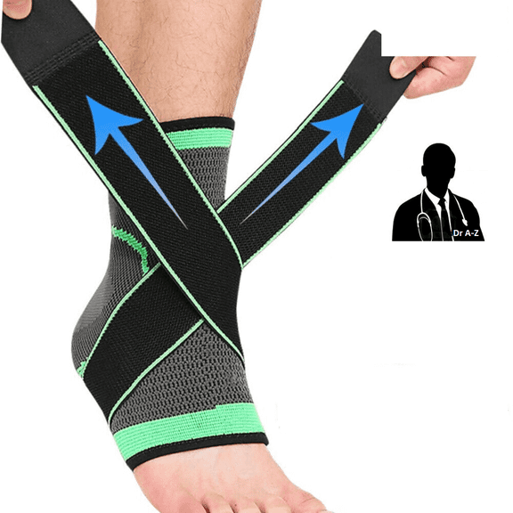 Dr A-Z Plantar Fasciitis Compression Sleeves, Socks, Ankle Brace, Prevents Thrombosis Clot, Heel Spur- 1 Pcs