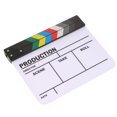 thumbnail image 1 of Plástico acrílico 30x25 cm / 11,8x9,8 pulgadas Pelícu de director Corte de tablil de acción Tablero de chapaleta Pizarra con varils perfke Video Scene Clapper Board, 1 of 8