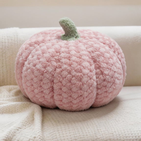 Halloween Pumpkin Pillows, Thanksgiving Pumpkin Throw Pillows, Pink Shaped Pillow for Fall Room Decor Gifts, Teddy Fleece Cute 6x12 Inches Halloween Pillow, Accent Fall Pillows