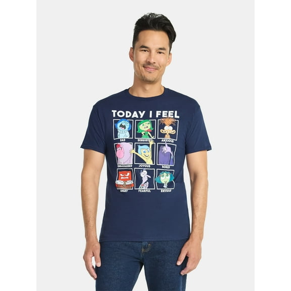 Inside Out 2 Men's and Big Men's Today I Feel Graphic Tee, Sizes S-3XL