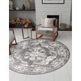 thumbnail image 5 of Unique Loom Sofia Collection Area Rug - Salle Garnier (7' 1" Round Gray/Ivory), 5 of 7