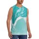 thumbnail image 2 of Fotbe Teal Turquoise 1 Men's Camiseta sin Mangas Estampada para Hombres, Playera Casual para Gimnasio, Entrenamiento, Playa-Medium, 2 of 7