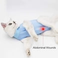 thumbnail image 4 of ZHAOCHENG Restauración profesional para gatos adecuada para heridas en el cuello abdominal o enfermedades de la piel, alternativa para perros y gatos, uso después de la cirugía (M, azul), 4 of 5