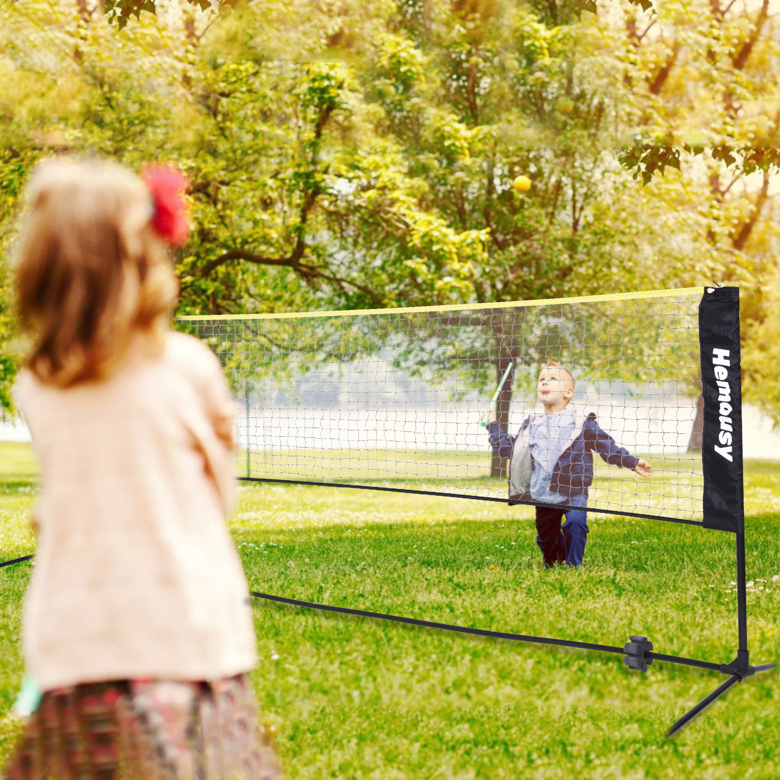 Details about   14FT Portable Badminton Net Set for Kids Volleyball Tennis Soccer Pickleball 