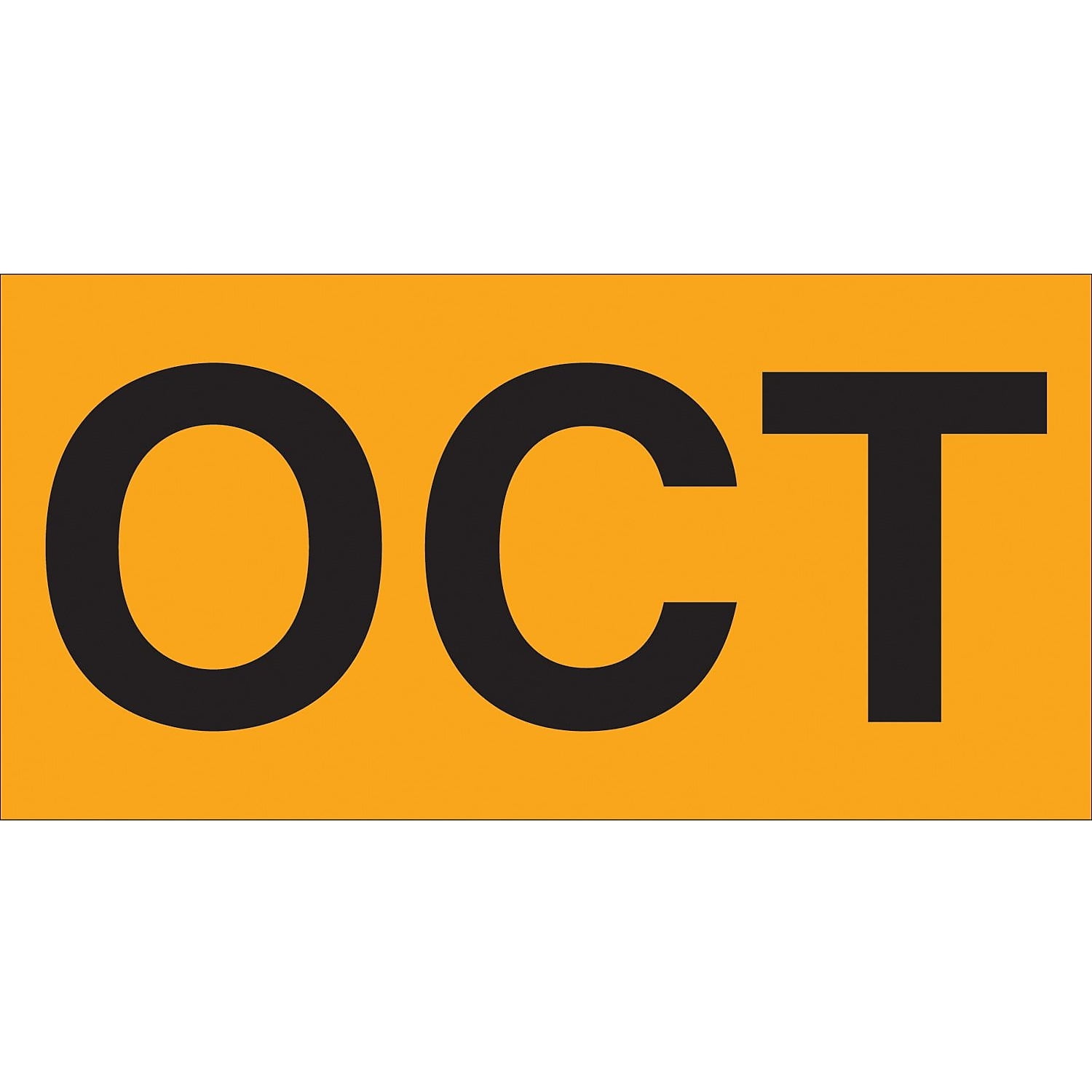 Tape Logic Months of the Year Labels 'OCT' 2' x 3' Fluorescent Orange 500/Roll DL6881