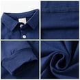 thumbnail image 5 of Cnuiaeg Boys Polo Shirts Kids School Uniform Shirts Long Sleeve Girls Collared Shirts,Color Navy,Size 2-3 Years, 5 of 8