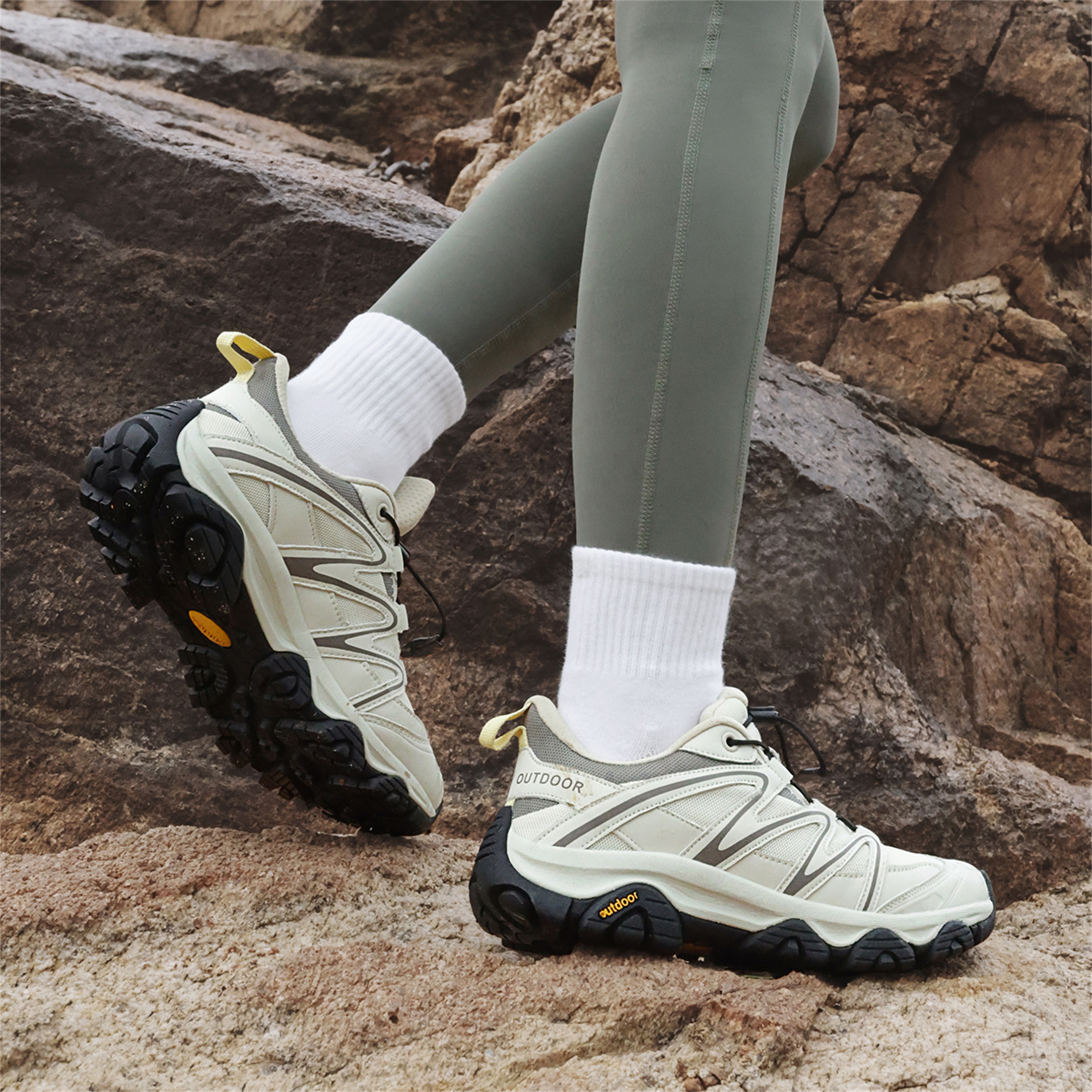 YOURDIARY Womens Mens Hiking Shoes Comfortable Breathable Anti-Slip Outdoor Walking Sneakers