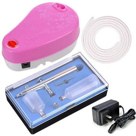 - 0.3mm Dual Action Spray Airbrush Makeup Air Compressor Kit Nail Cosmetic Beauty Salon