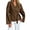 A1Brown, variant on Women's Belted Wrap Coat Short Open Front Wool Blend Jacket with V Neck and Self Tie Waist Drop Shoulder Long Sleeves Dressy Outerwear for Work or Casual Wear White 2XL
