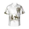 thumbnail image 1 of Balery Cowboys Riding A Horse Near A Tree Camisas hawaianas de manga corta para hombre, camisas playeras de corte holgado, camisas de vacaciones con botones,XX-Large, 1 of 7