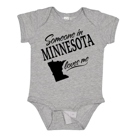 

Inktastic Someone in Minnesota Loves Me Gift Baby Boy or Baby Girl Bodysuit