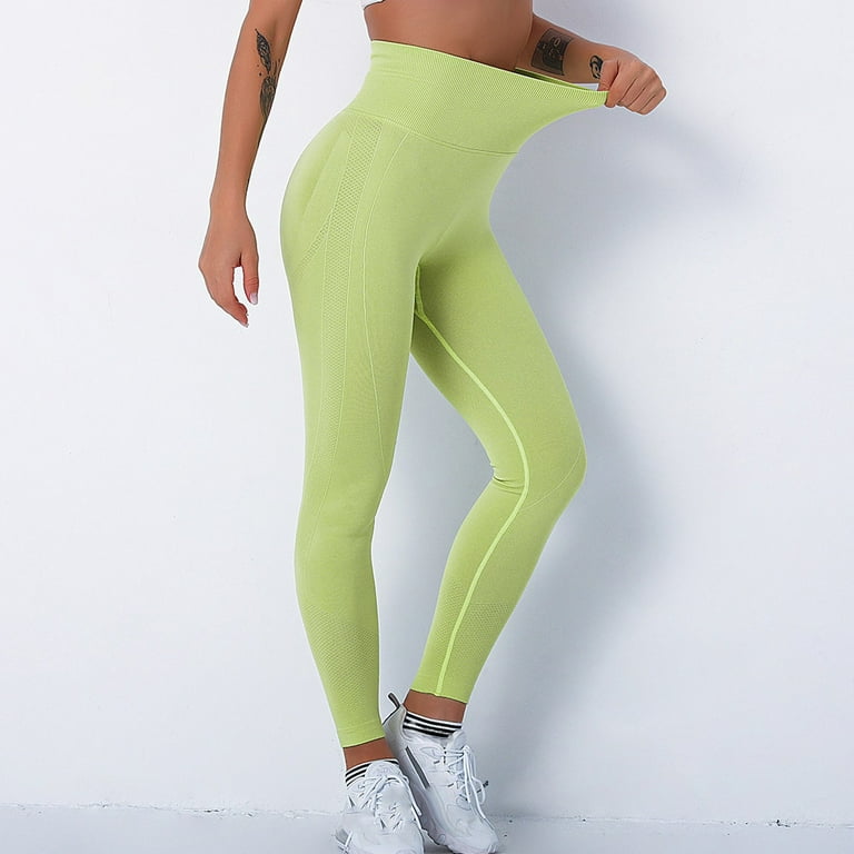 Aayomet Womens Yoga Sweatpants Pants Enhancement Training Yoga Women Effect Seamless  Tights Profile Pants,Green M 