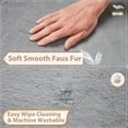 thumbnail image 6 of Bean Bag Chair Sofa Memory Foam Pre-Filled Bean Bag Chairs Stuffed Beanbag Sofa Lazy Bean Bag Sofa for Adults, Bean Bag Couch for Gaming, Reading & Relaxing(Faux Fur, Light Grey), 6 of 7