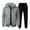 Light Gray, variant on Ediodpoh Men's Suits Men's Sports Fitness Casual Jacquard Hoodie Hoodie Jacket Knitted Cardigan Set Sweat Suits Men Red XXXL