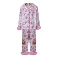 thumbnail image 3 of RUINIXCW Mommy and Me Halloween Pajamas Set Mom and Daughter Matching Pajamas Ghost Pumpkin Long Sleeve Shirt Pants Silk Stain Sleepwear PJS Women Girl, 3 of 10