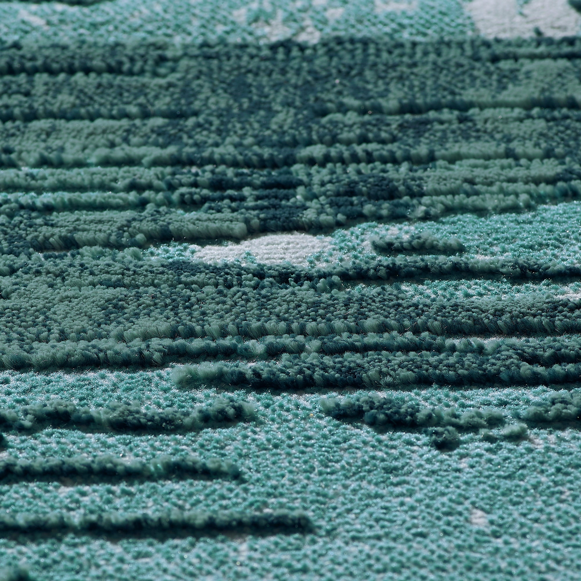 Better Homes & Gardens High Low Abstract Indoor Living Room Area Rug, 8' x 10', Teal