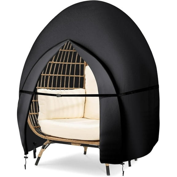 Egg Chair Cover,Patio Extra Large Double Egg Chair Cover for Outdoor Furniture, Heavy Duty Swing Hanging Egg Chair Cover Waterproof, Dust-Proof,91x80 Inches