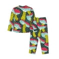 thumbnail image 2 of Goofa Green Mushroom Printed Women’s 2 Piece Pajama Set Super,Pajamas Women's Long Sleeve Sleepwear Soft Button Down Loungewear Pjs Lounge Set Nightwear-Medium, 2 of 9