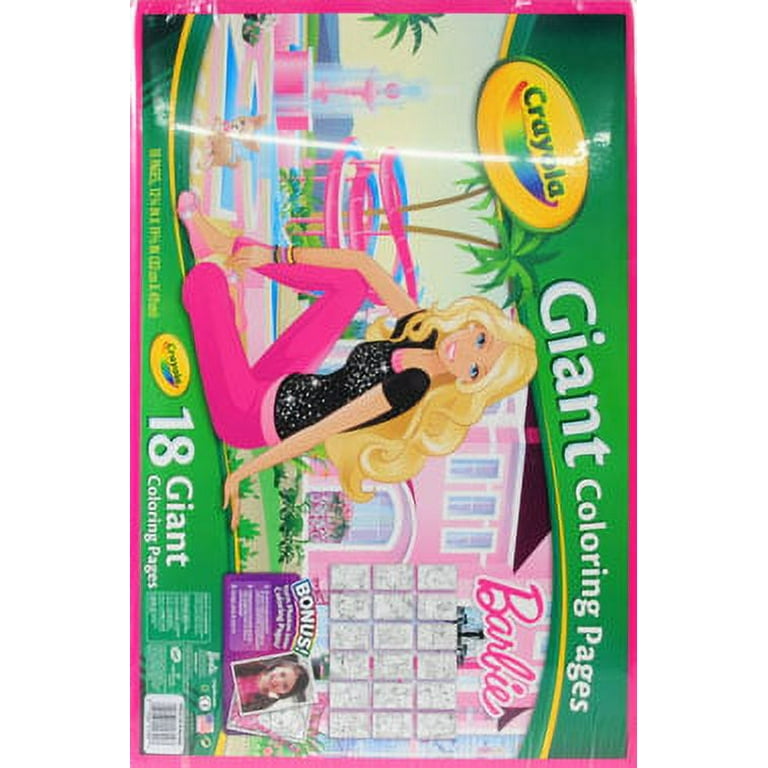 Crayola Giant Coloring Pages, Barbie, 18 Count