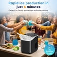 thumbnail image 5 of EDX Countertop Ice Maker, 26 lbs in 24 Hrs, 9 Ice Cubes Ready in 6 Mins, Self-Cleaning, with Basket & Scoop, For Home, Camping, Black, 5 of 8
