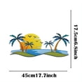 thumbnail image 2 of 11.81/17.7 inches Tropical Beach Metal Wall Decor Decorative Tropical Metal Wall Art Palm Tree Bathroom Decor Contemporary Coastal Wall Sculpture, 2 of 6