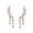 Pear/18k Rose Gold-Plated, variant on PalmBeach Jewelry Marquise and Pear-Cut White Crystal Laurel Leaf and Hanging Crystal Accent Ear Climber Earrings Rose or Yellow Gold-Plated or Silvertone