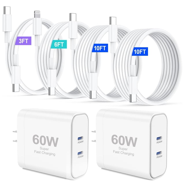 Cargador Fomiuoms 45W Dual USB‑C, Cable Incluido