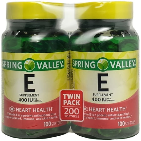 Spring Valley Vitamin E Softgels 400iu 200ct 2pk Brickseek