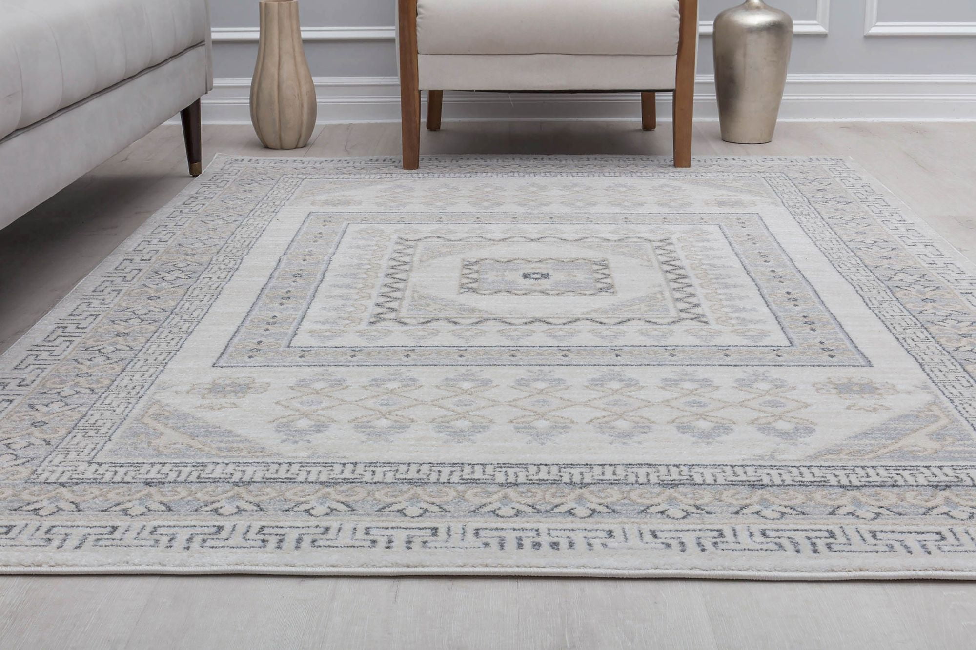 Harper HY40D Perspective Abstract Vintage Beige Area Rug, 2'6" x 8'