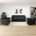 thumbnail image 4 of Home Square 3-Piece Set with Microfiber Chair & Loveseat & Sofa in Black, 4 of 25