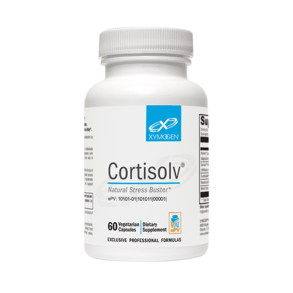 XYMOGEN Cortisolv Cortisol Supplement - Ashwagandha Supplement with L Theanine to Support Healthy Cortisol Levels, Energy, Relaxation and Mental Clarity (60 Capsules)